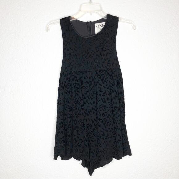 One Teaspoon black whiskey animal print sleeveless romper size Small - Picture 3 of 16